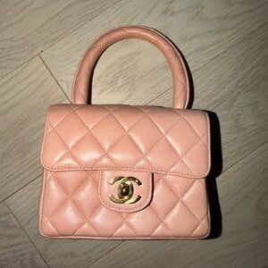 Chanel Blush Quilted Mini Bag